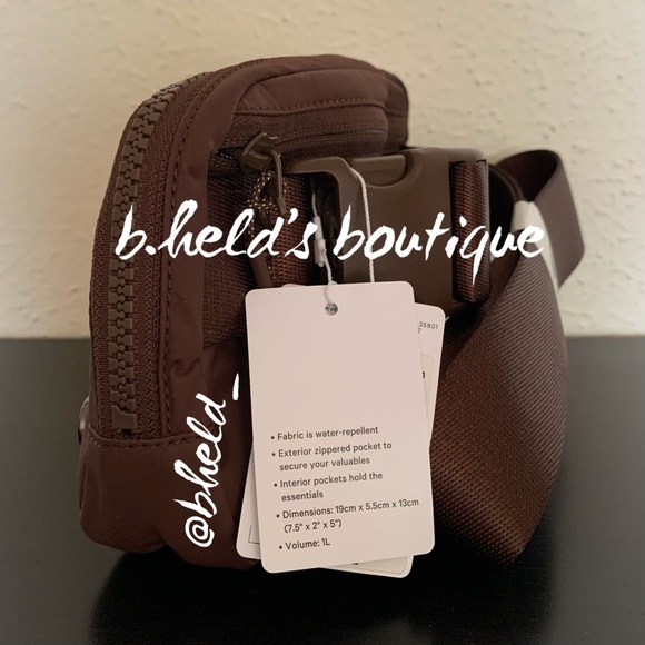 lululemon Everywhere Belt Bag in Java Brown with Dark Grey Zipper (1L) New NWT - Picture 4 of 15